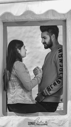 Pre-wedding photoshoot of couple in Ahmedgarh